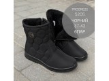 Черевики жіночі зимові-Прогрес-5206 Чорні.Ростовка 6 пар. 37-42