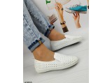 Мокасини жіночі 15-1023 білі.Ростовка 6 пар.