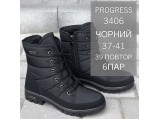 Дутики жіночі зимові- ПРОГРЕС 3406 Чорні.Розміри-37-41.Ростовка 6 пар.