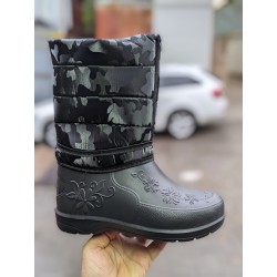 Дутики підліткові на хутрі-ПАЯС-15-0261 Чрні .Ростовка 8 пар.37-41+39+40