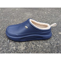 Сабо жіночі на хутрі. DAGO 4101 Сині.Ростовка 8 пар. 37-41+38+39+40