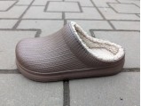 Галоші-сабо жіночі на хутрі.15-Крок-100 Коричневі.Ростовка 6 пар. 36-41
