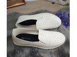 Мокасини жіночі 15-1034 білі.Ростовка 6 пар.