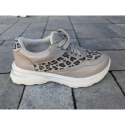 Кросівки жіночі шкіряні -8/7-1547 Беж.Ростовка 5 пар. 36-40